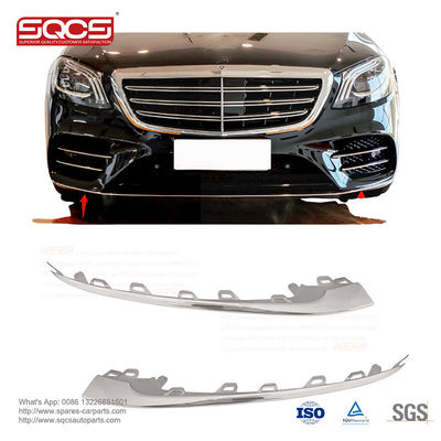 2228857800 2228857700 Car Front Bumper Chrome Trim Strip L R  for MERCEDES BENZ S CLASS W222  2018 2019 2020